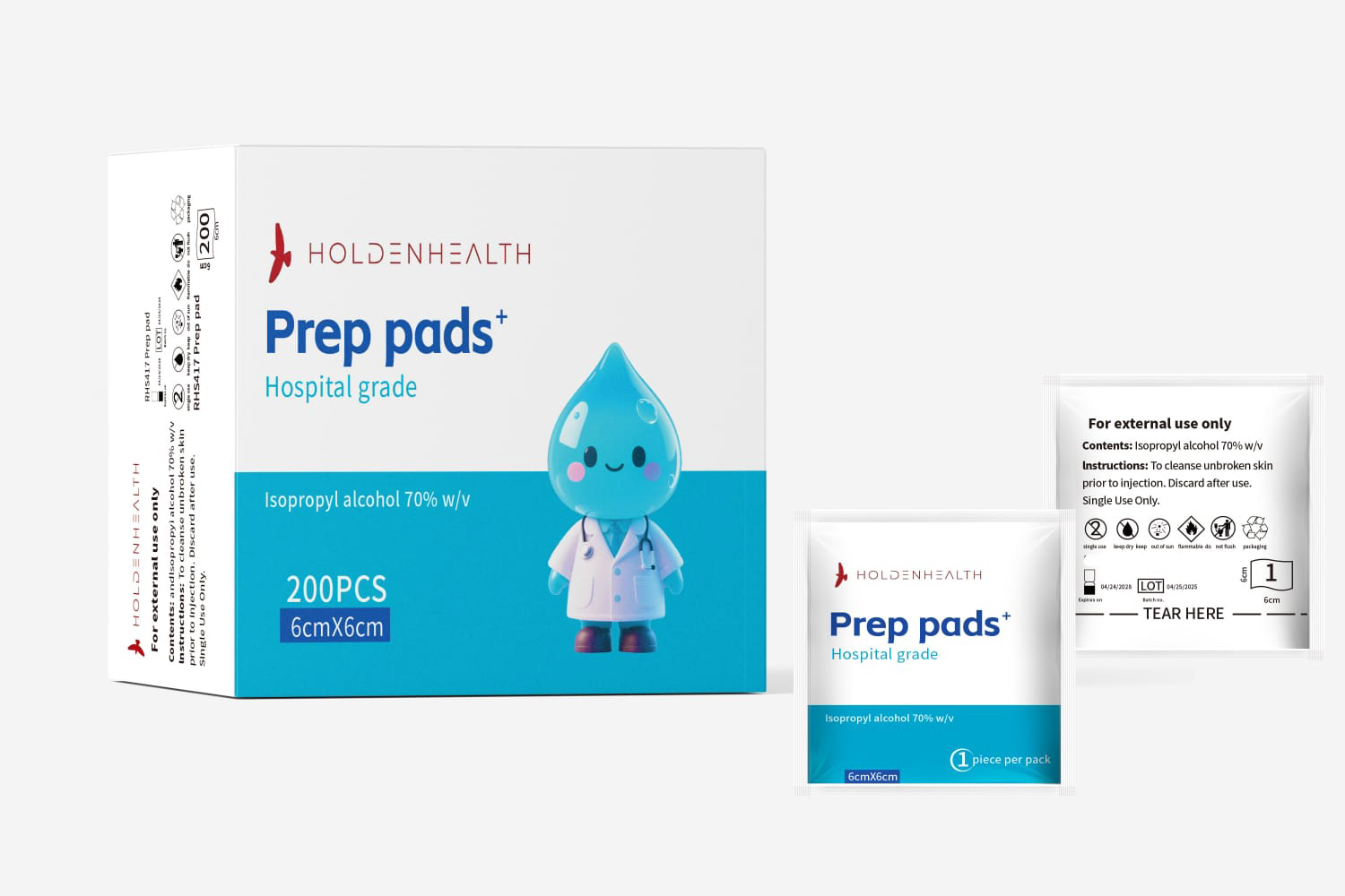 Prep Pads + 70% Alcohol