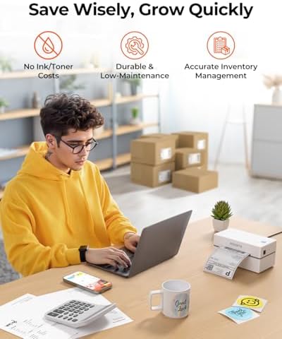 Vue 2 de Munbyn Imprimante Detiquettes Dexpedition