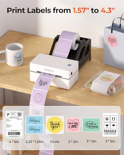 Vue 6 de Munbyn Imprimante Detiquettes Dexpedition