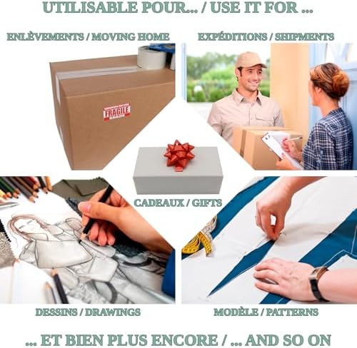 Vue 2 de Papier Emballage Demenagement Blanc