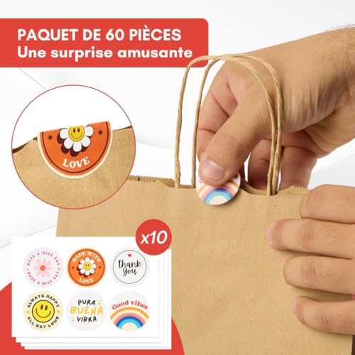 Vue 5 de Sac Kraft Avec Poignee