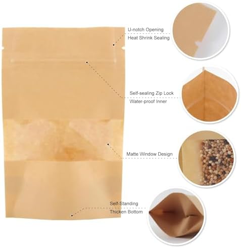 Vue 4 de Pieces Sachet Kraft Xcm