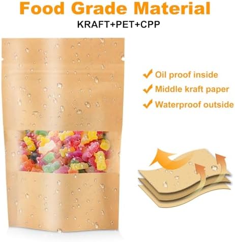 Vue 6 de Pieces Sachet Kraft Xcm