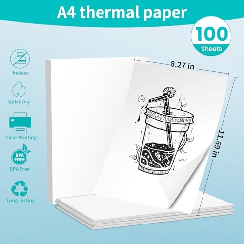 Vue 2 de Feuilles Papier Thermique