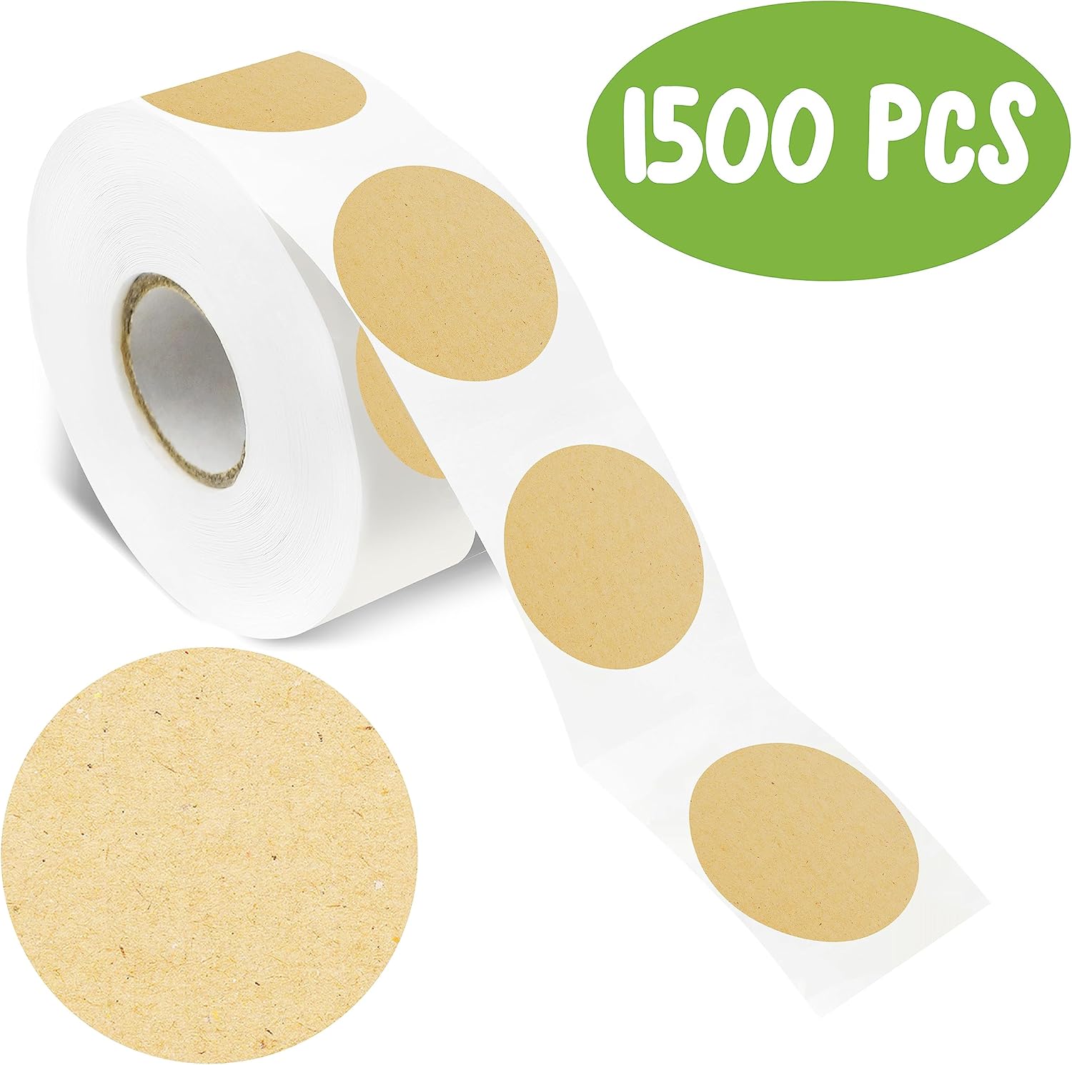 Autocollants Kraft Marron Naturel