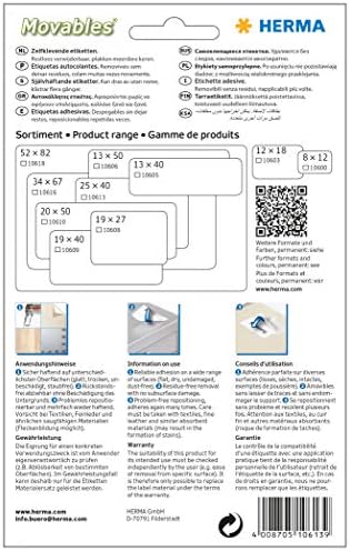 Vue 2 de Herma Etiquettes Universelles Amoviblesmovables