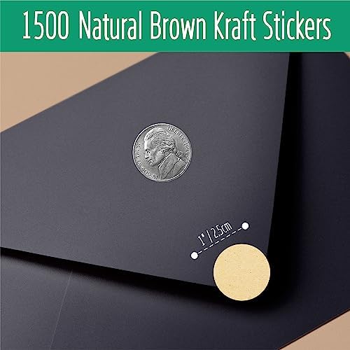 Vue 2 de Autocollants Kraft Marron Naturel