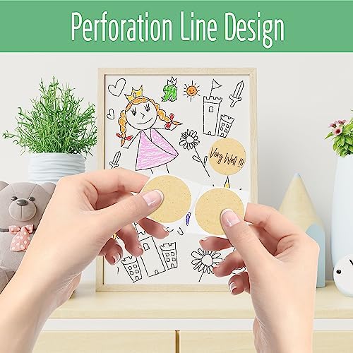 Vue 3 de Autocollants Kraft Marron Naturel