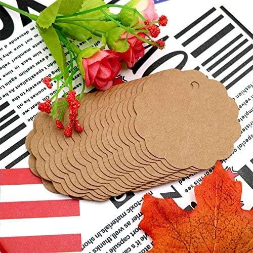 Vue 6 de Pcs Etiquettes Kraft Etiquettes