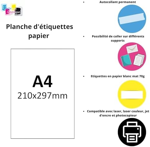 Vue 2 de Feuilles Papier Adhesif