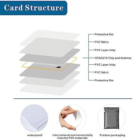Vue 3 de Pcs Nfc Tag Carte