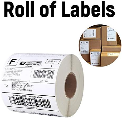 Vue 2 de Rouleau Detiquettes Dadresse Autocollantes
