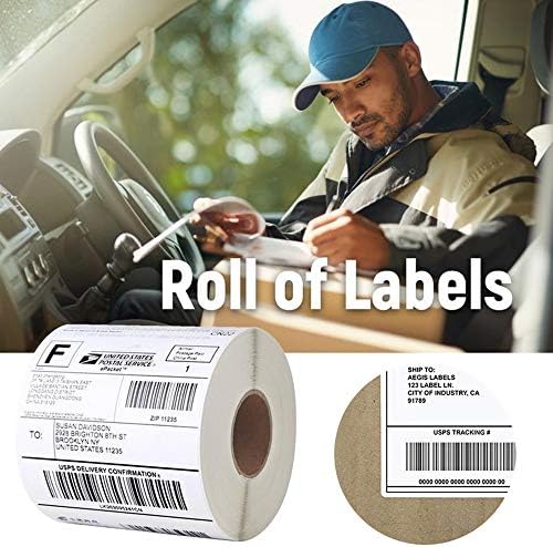 Vue 4 de Rouleau Detiquettes Dadresse Autocollantes