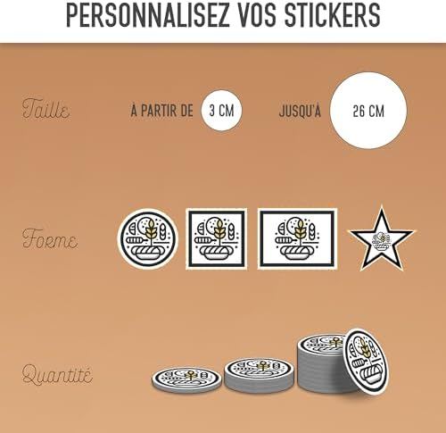 Vue 2 de Autocollants Personnalises Stickers Personnalisables