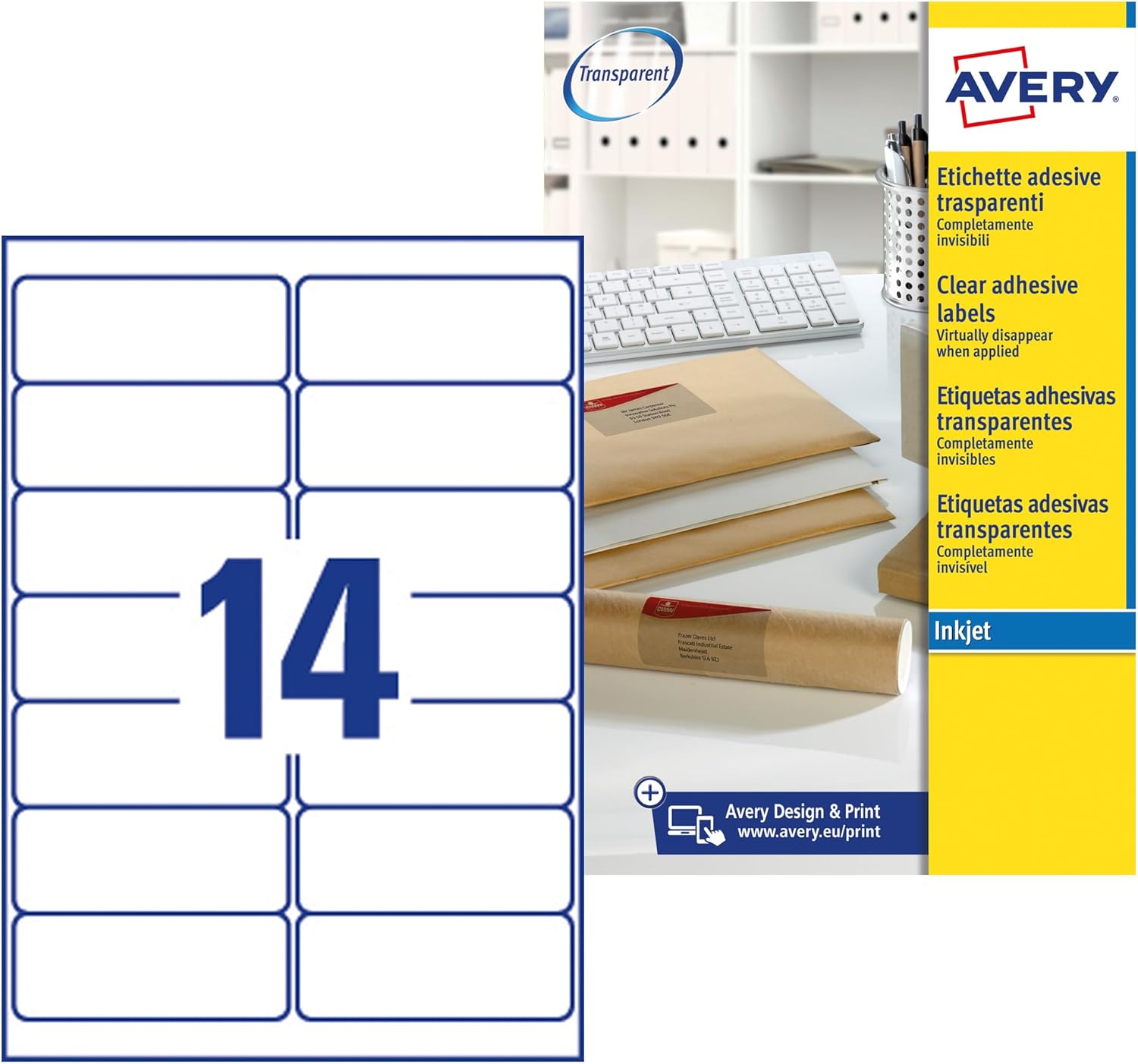 Avery Etiquettes Transparent