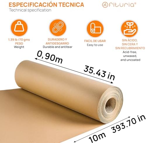 Vue 2 de Ofituria Papier Kraft Brun
