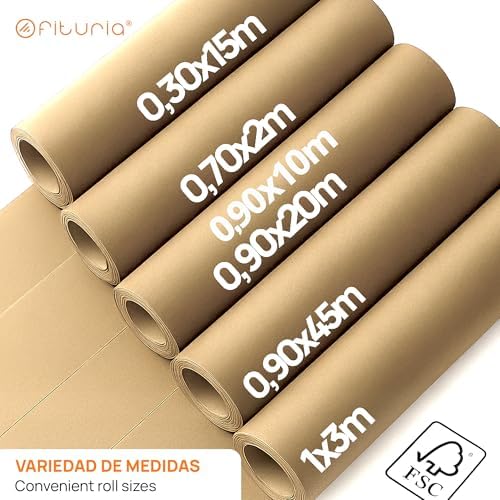 Vue 3 de Ofituria Papier Kraft Brun