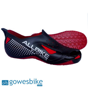 Sepatu Sepeda AllBike Merah Hitam - Jersey Baju Celana Sepeda Gowes