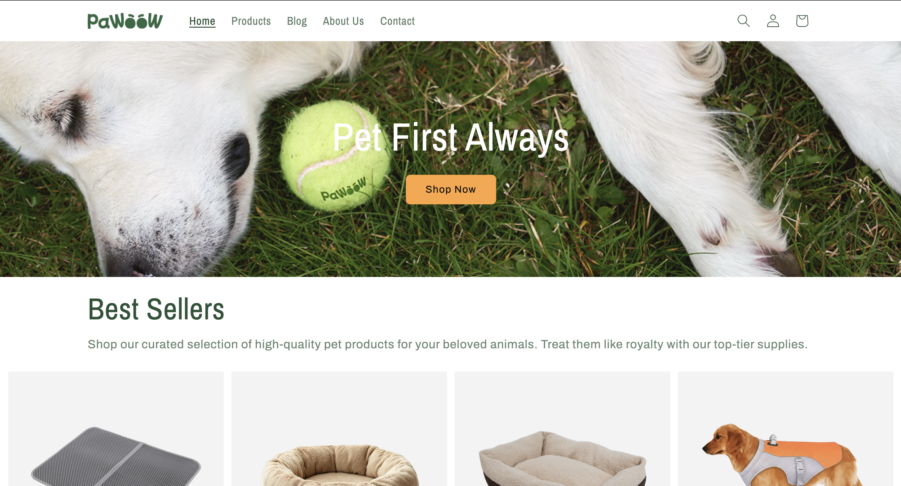 Pawoow - Pet E-commerce Website