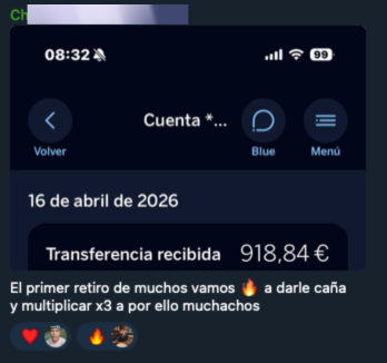 Captura de un clipper compartiendo su pago en la comunidad de ClipBoom