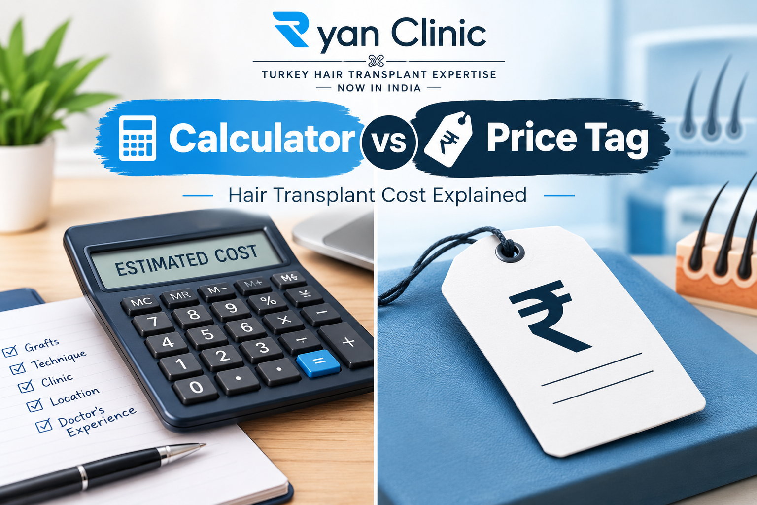 Featured / OG Split graphic: calculator vs price tag Per-graft pricing compared with package pricing for a hair transplant per-graft-vs-package-hair-transplant-pricing.jpg