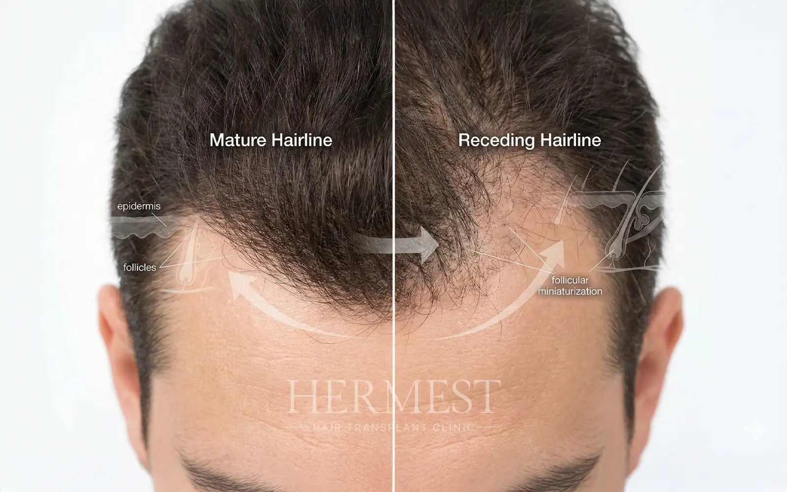 Hair transplant after 50 with an age appropriate hairline