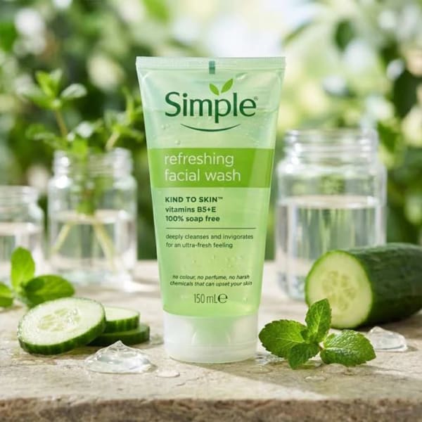 Simple Kind To Skin Refreshing Facial Wash - 150ml Made in Poland