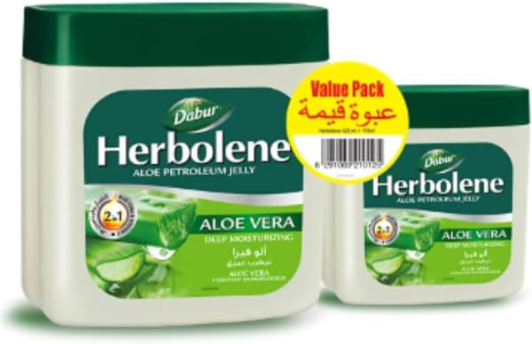 HERBOLENE Aloe Vera Petroleum Jelly (425 + 115 ml Free) - Made in Dubai