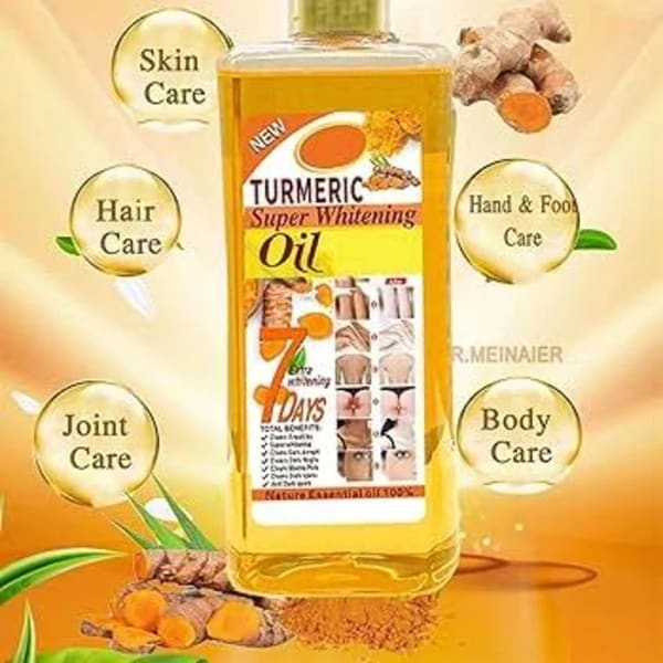 Turmeric Super Oil 200ml | Anti-Dark Spots & Anti-Aging Body Repair Essential Oil with Wheat Germ & Sweet Almond Oil