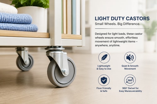 Light duty castor wheel
