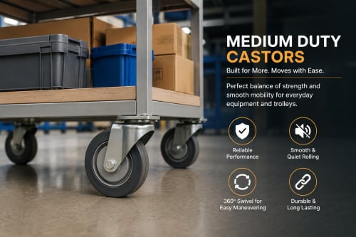 Medium duty castor wheel