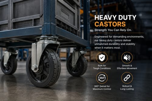 Heavy duty castor wheel