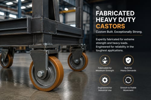 Fabricated heavy duty castor wheel
