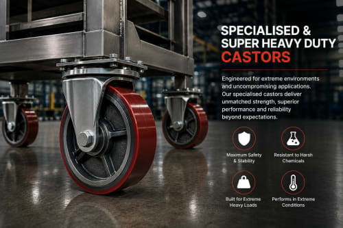 Specialised and super heavy duty castor wheel