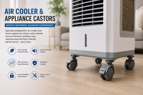 Air cooler and appliance castor wheel