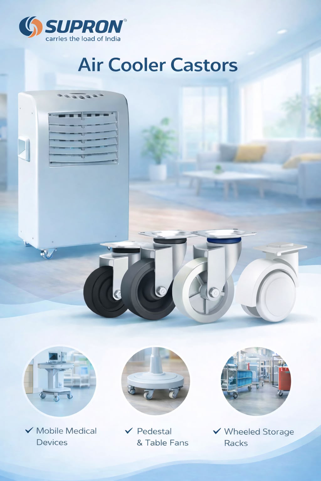 Air Cooler and Appliance Castor — product photo 1