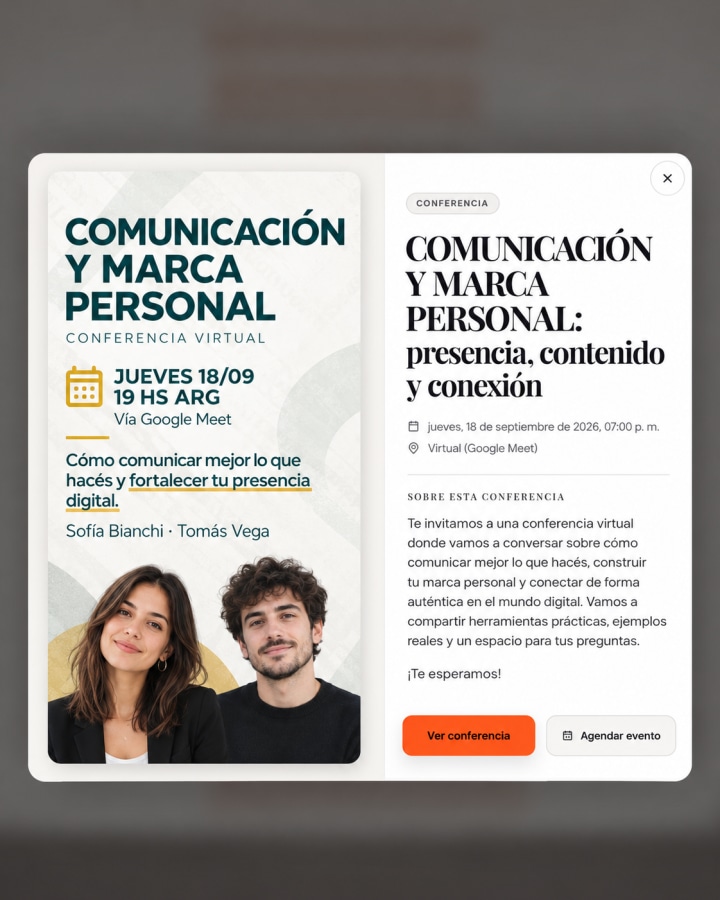 Evento por Google Meet