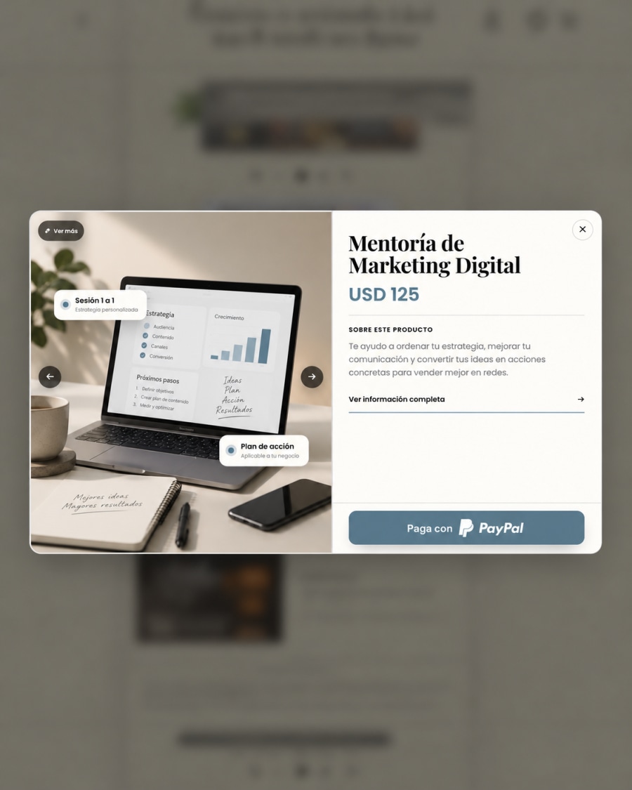 Servicio con pago por PayPal