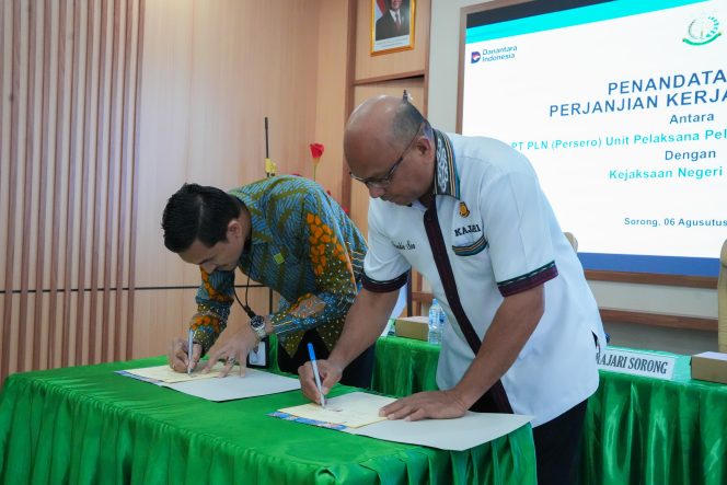 Juridische borging van de stroomvoorziening: PLN en parket van Sorong ondertekenen samenwerkingsovereenkomst