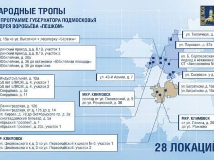 В Подольске в этом году благоустроят 28 народных троп