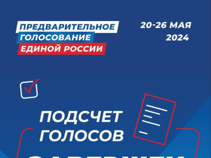 Завершен подсчет голосов на электронном предварительном голосовании Единой России