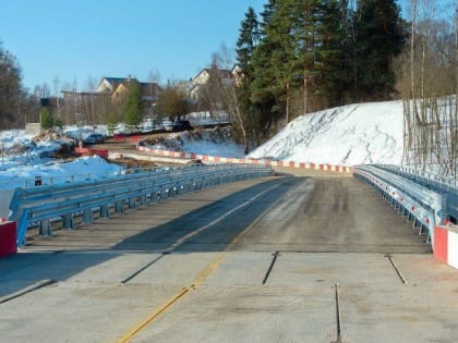 В Подольске открыли движение по временному мосту в деревне Кутьино