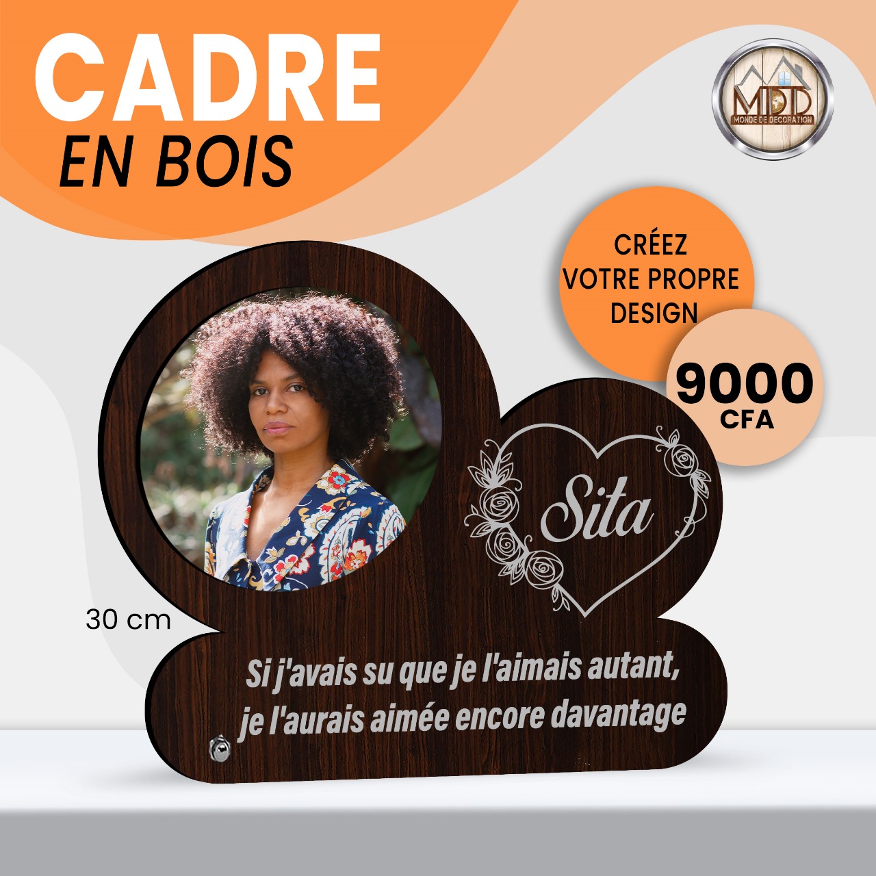 Cadre en Bois 30cm