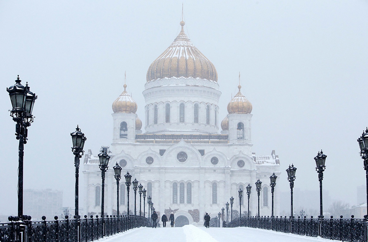 фото храм христа спасителя зимой