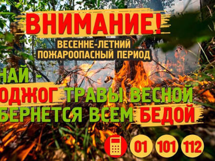 Жителей Конаковского района предупреждают о наступлении пожароопасного периода