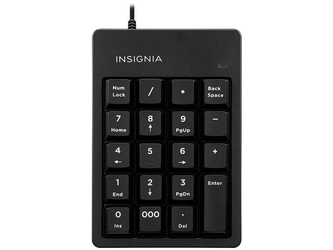 Insignia Ergonomic Wired Numeric Keyboard (NS-PNKNUM19-C)