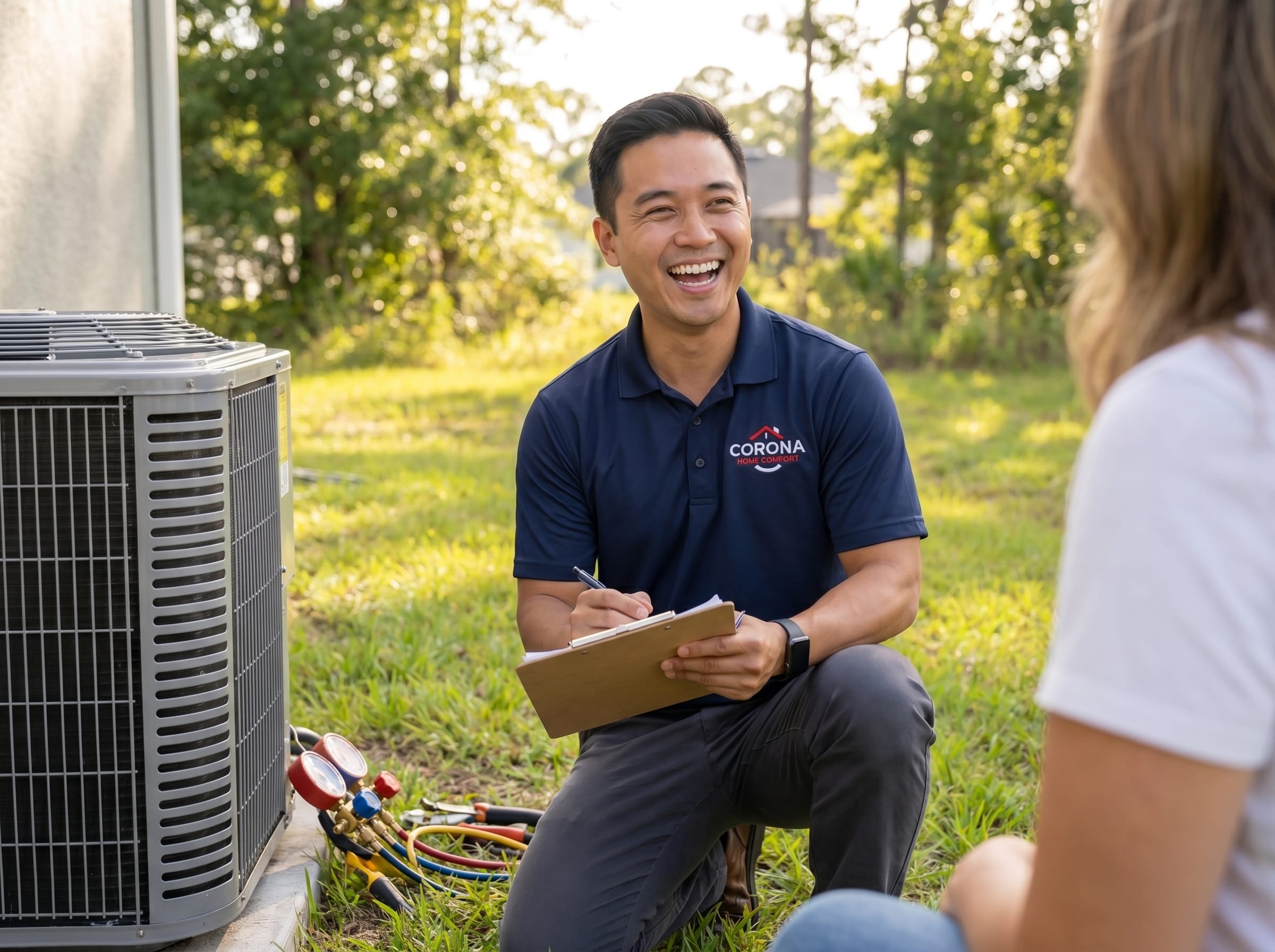 HVAC technician at work