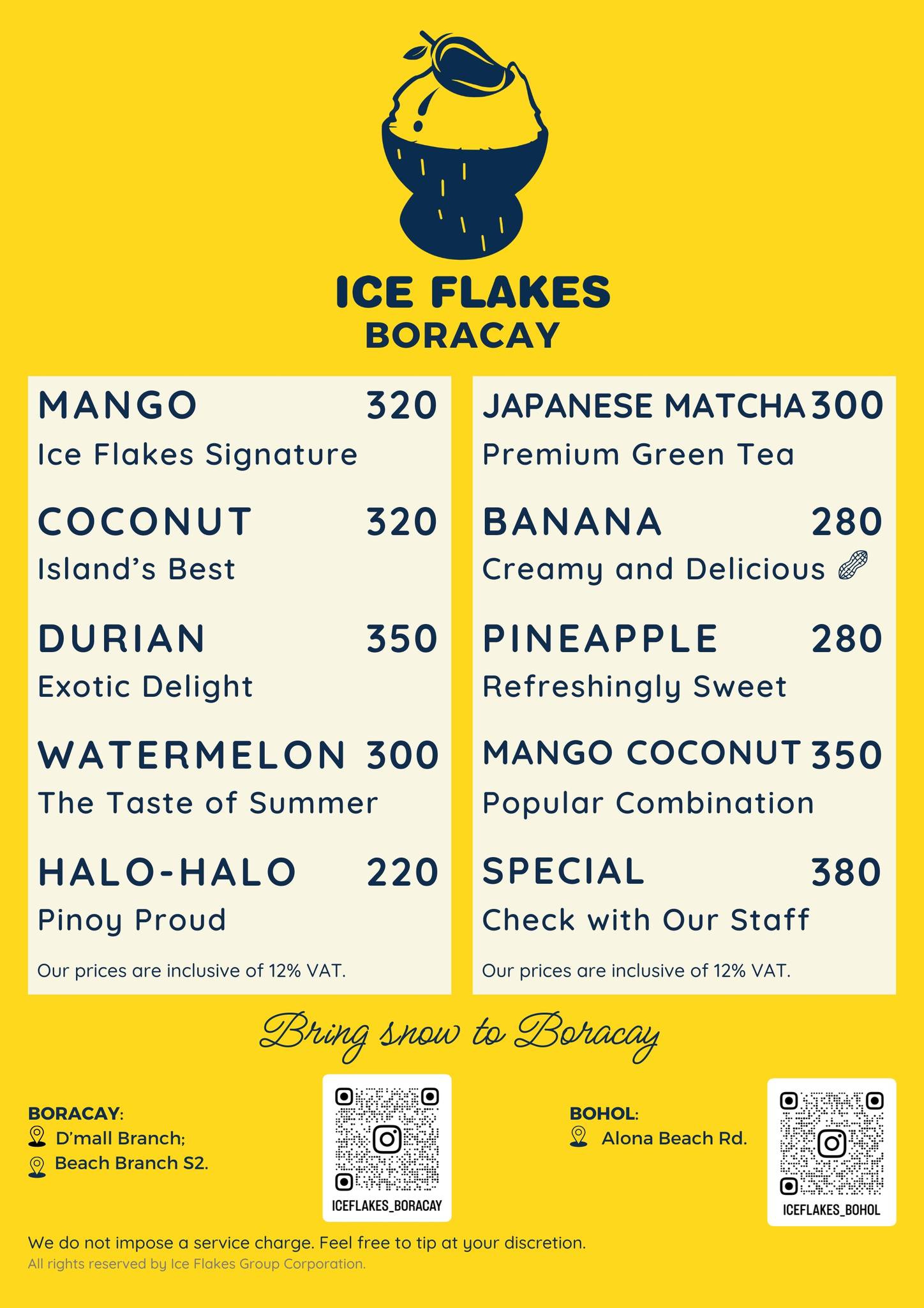 Ice Flakes options