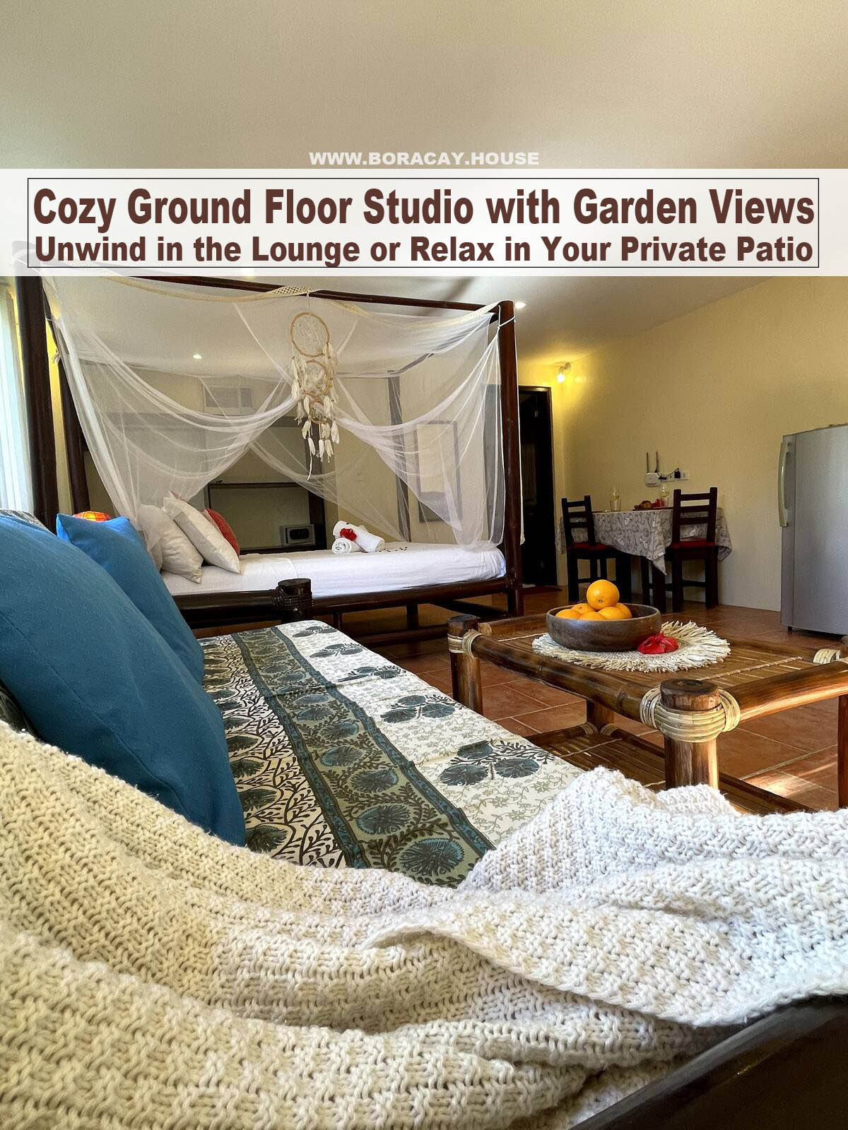 Coco Studio – Ground Floor Boracay Apartment with Garden 4 mins To Diniwid Beach image 4