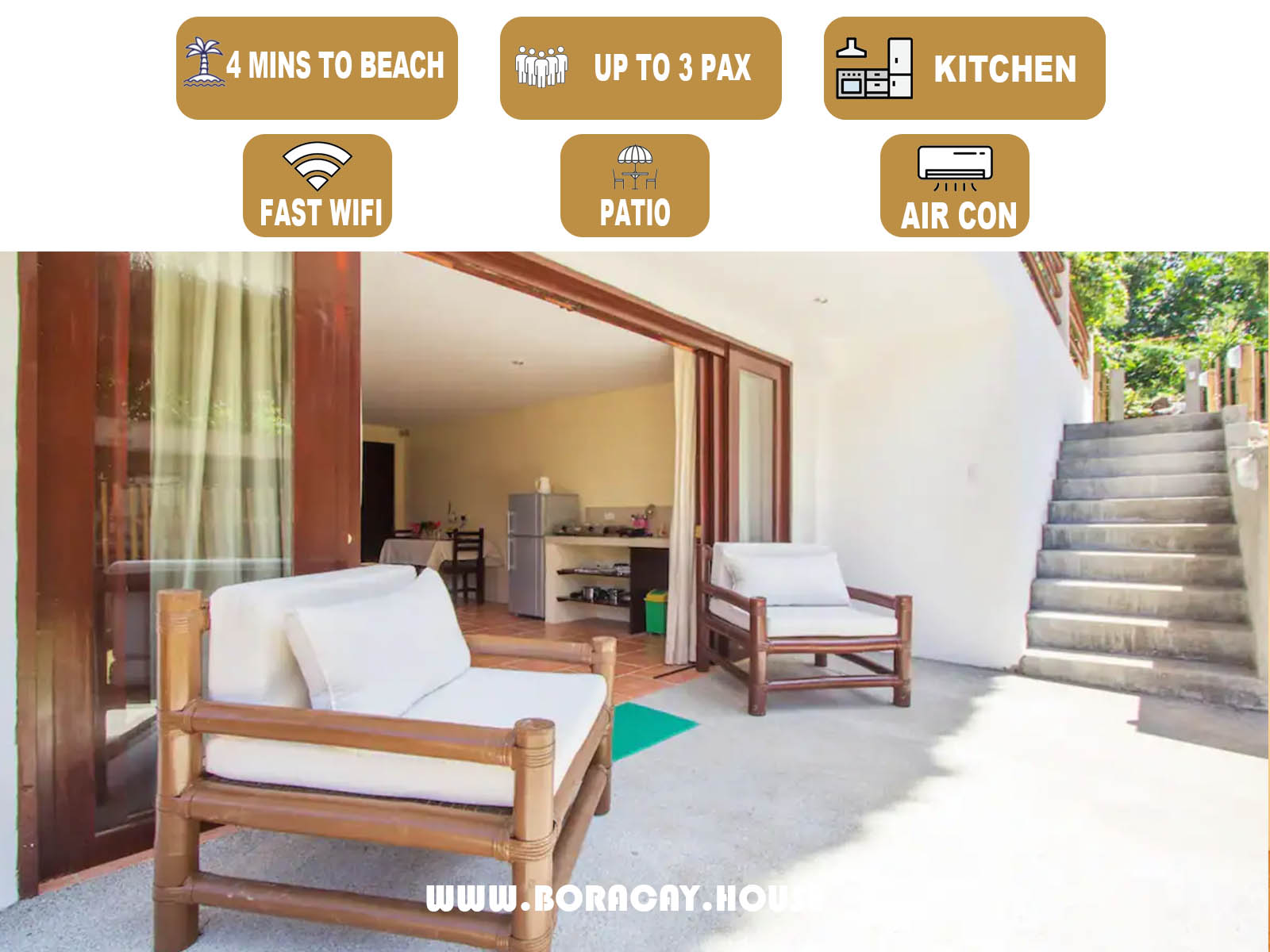 Coco Studio – Ground Floor Boracay Apartment with Garden 4 mins To Diniwid Beach image 1